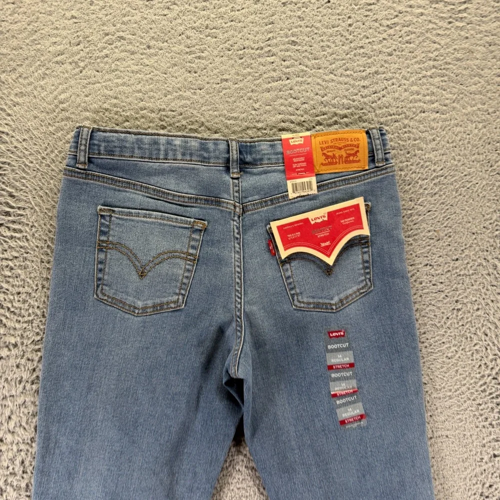 Levi's Jeans Girls 14 Blue Cotton Denim Bootcut Faded Streetwear Travel Stretch